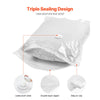 VEVOR Vacuum Storage Bags, 10 Jumbo Space Saver Vacuum Seal Bags, Compression Airtight Space Bags, Zipper Sealer Bags for Clothes, Bedding, Blanket, Pillows, Comforters, Travel (Hand Pump Included)