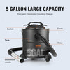 VEVOR Ash Vacuum Cleaner, 5 Gallon with 1200W Powerful Suction, Fireplace Vacuum with Reverse Suction, 16.4 ft Power Cable, 16 Kpa Max. Vacuum, for Fireplaces, Pellet Stoves, Wood Stove, Log Burner