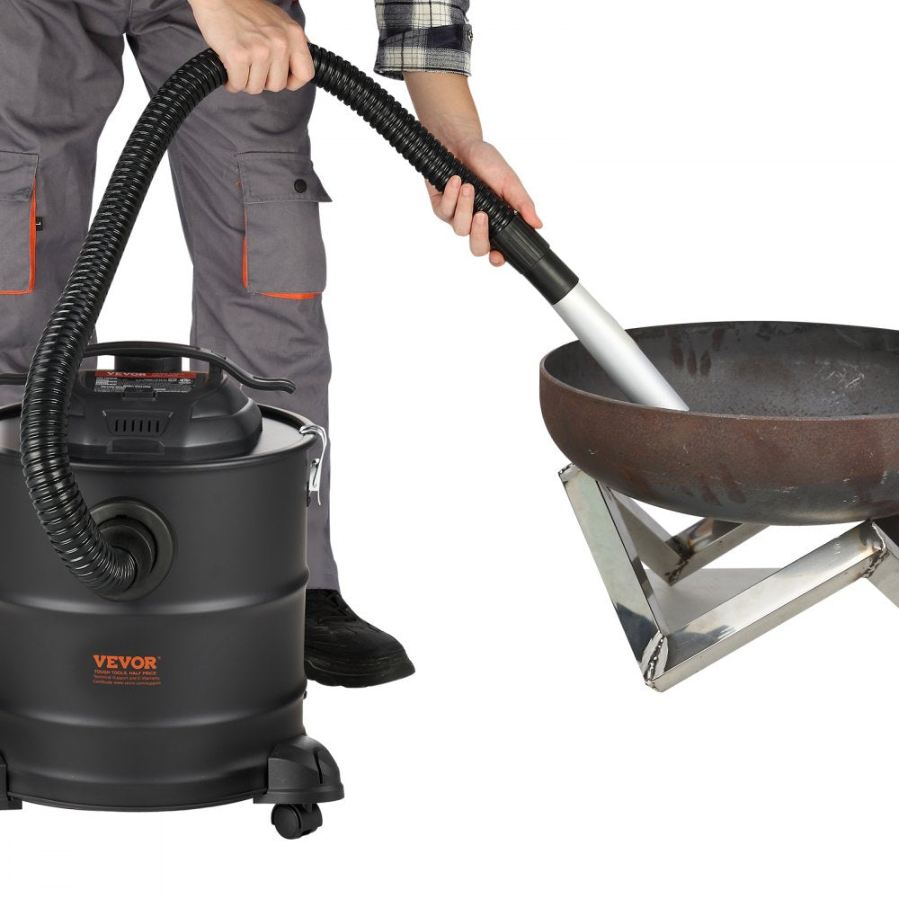 VEVOR Ash Vacuum Cleaner, 5 Gallon with 1200W Powerful Suction, Fireplace Vacuum with Reverse Suction, 16.4 ft Power Cable, 16 Kpa Max. Vacuum, for Fireplaces, Pellet Stoves, Wood Stove, Log Burner