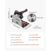 VEVOR Cordless Track Saw, 5-1/2 in Blade, Brushless Plunge Circular Saw Kit, Tracksaw with Hard Case, 2.05 in Cutting Depth, for Wood, Plastic, Metal, Compatible with Makita Batteries (Tool Only)