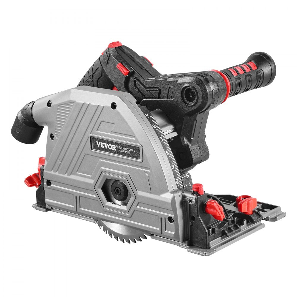 VEVOR Cordless Track Saw, 5-1/2 in Blade, Brushless Plunge Circular Saw Kit, Tracksaw with Hard Case, 2.05 in Cutting Depth, for Wood, Plastic, Metal, Compatible with Makita Batteries (Tool Only)