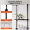 VEVOR Over the Toilet Storage, 4-Tier Adjustable Over Toilet Bathroom Organizer, Low-carbon Steel 53"-132" Tall Storage Shelf Rack, Easy Assembly Laundry Space Saver, for Small Rooms, Fit Most Toilets