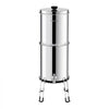 VEVOR Gravity-fed Water Filter System, 2.25G 304 Stainless-Steel Countertop Water Filtration System, Reduces Lead and up to 99% of Chlorine, with 2 Carbon Filters/Spigot/Stand, for Home Camping RV