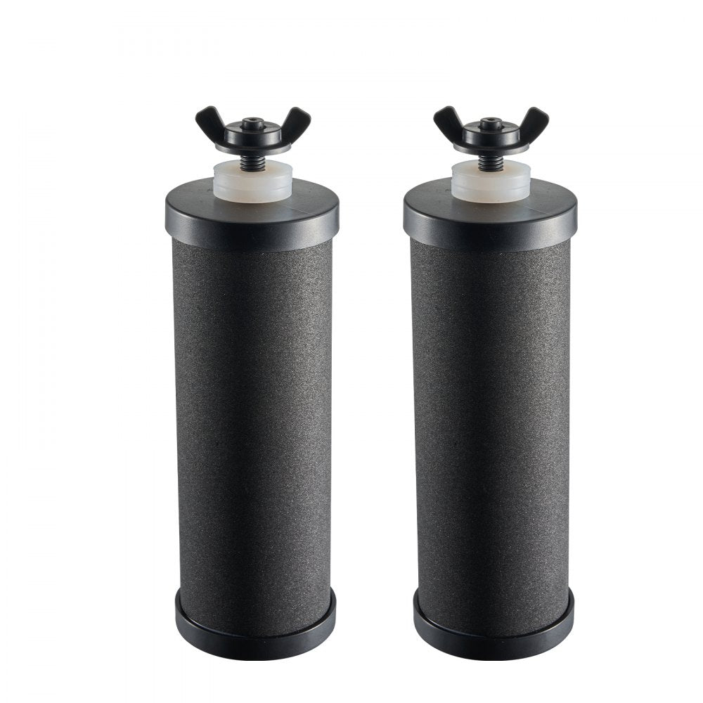 VEVOR Water Filters Replacement, Purification Elements, Activated Carbon Replacement Filters, Easy to Replace Water Filter, Gravity Water Filter System, Compatible with Most Brands, Pack of 2, Black