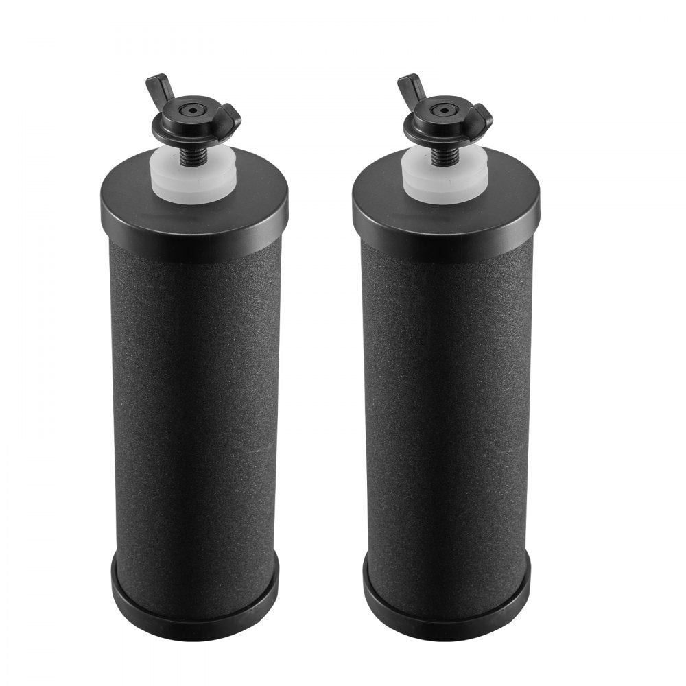 VEVOR Water Filters Replacement, Purification Elements, Activated Carbon Replacement Filters, Easy to Replace Water Filter, Gravity Water Filter System, Compatible with Most Brands, Pack of 2, Black