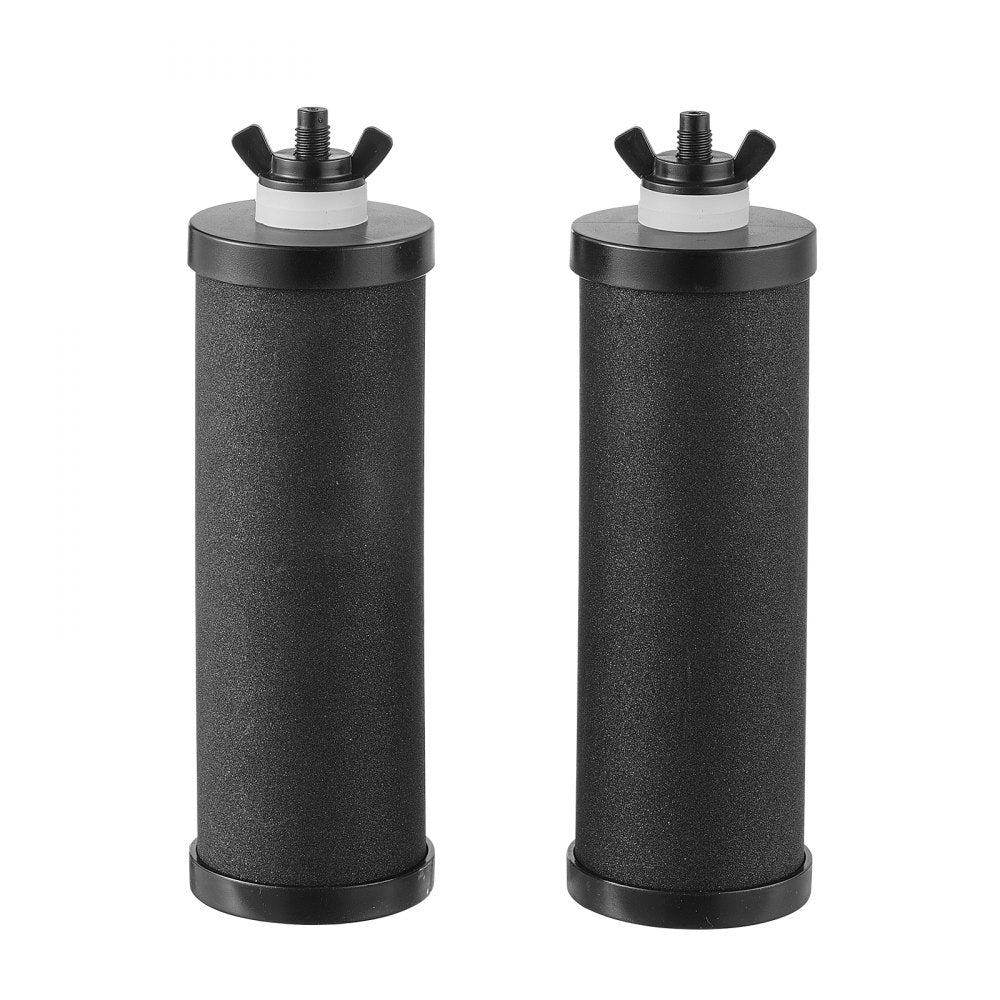 VEVOR Water Filters Replacement, Purification Elements, Activated Carbon Replacement Filters, Easy to Replace Water Filter, Gravity Water Filter System, Compatible with Most Brands, Pack of 2, Black