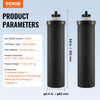 VEVOR Water Filters Replacement, Purification Elements, Activated Carbon Replacement Filters, Easy to Replace Water Filter, Gravity Water Filter System, Compatible with Most Brands, Pack of 2, Black