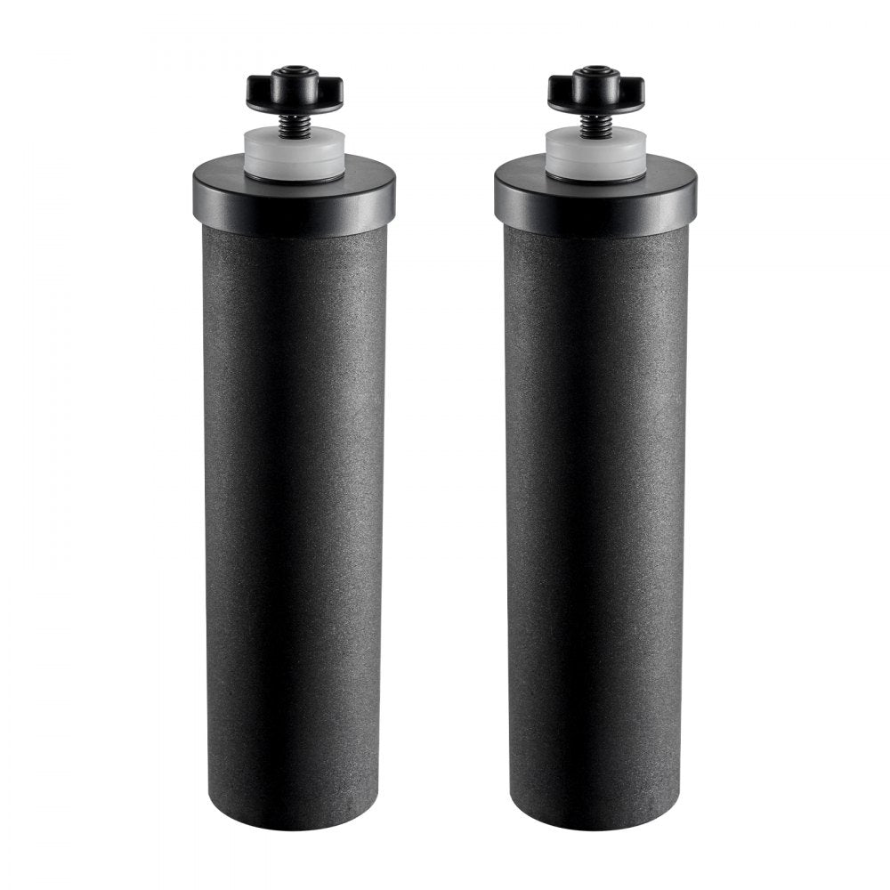 VEVOR Water Filters Replacement, Purification Elements, Activated Carbon Replacement Filters, Easy to Replace Water Filter, Gravity Water Filter System, Compatible with Most Brands, Pack of 2, Black