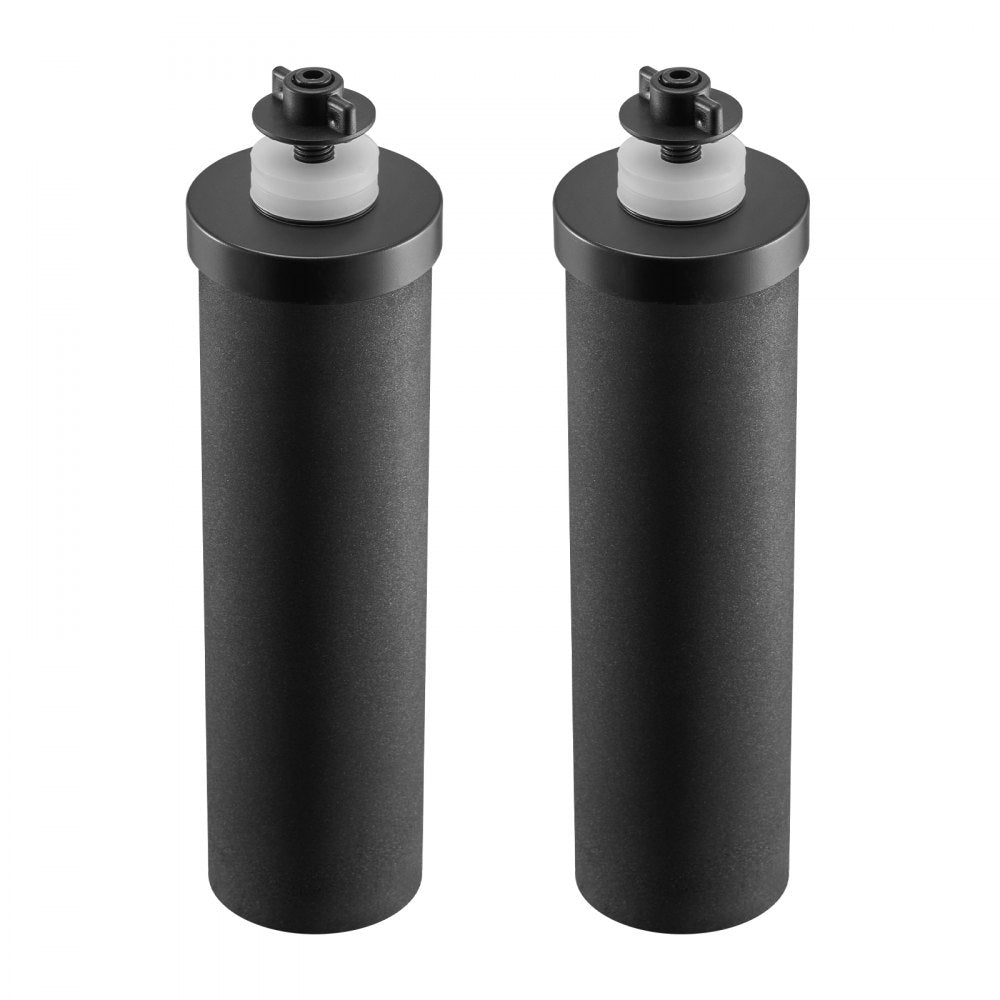VEVOR Water Filters Replacement, Purification Elements, Activated Carbon Replacement Filters, Easy to Replace Water Filter, Gravity Water Filter System, Compatible with Most Brands, Pack of 2, Black
