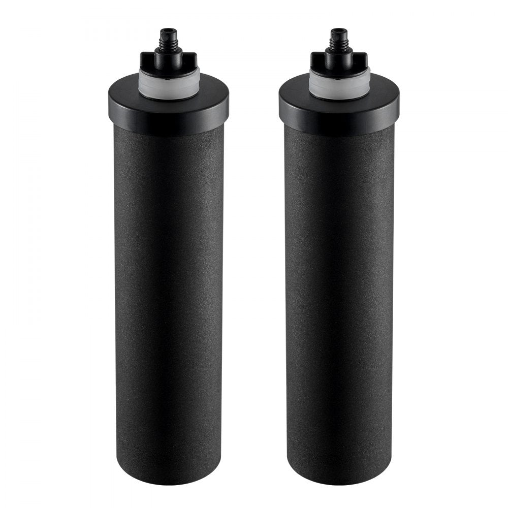 VEVOR Water Filters Replacement, Purification Elements, Activated Carbon Replacement Filters, Easy to Replace Water Filter, Gravity Water Filter System, Compatible with Most Brands, Pack of 2, Black