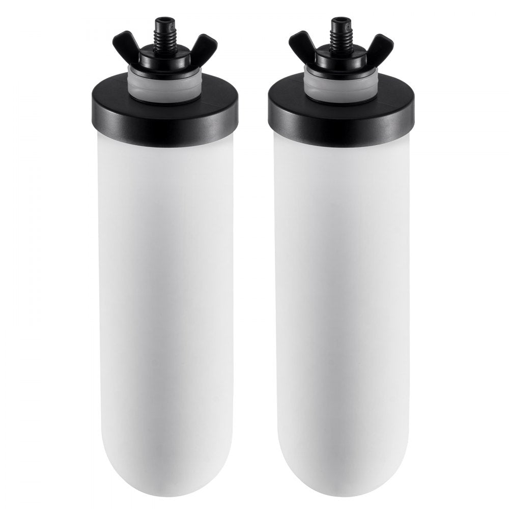 VEVOR Water Filters Replacement, Purification Elements, Ceramic Replacement Filters, Easy to Replace Water Filter, Gravity Water Filter System, Compatible with Most Brands, Pack of 2, White