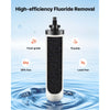 VEVOR Gravity-fed Water Filter System, 3G 304 Stainless-Steel Countertop Water Filtration System, Reduces Lead and up to 99% of Chlorine, with 2 Ceramic Carbon Filters, and Spigot, for Home Camping RV
