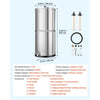 VEVOR Gravity-fed Water Filter System, 3G 304 Stainless-Steel Countertop Water Filtration System, Reduces Lead and up to 99% of Chlorine, with 2 Ceramic Carbon Filters, and Spigot, for Home Camping RV