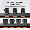 VEVOR Wheel Bearing Locknut Socket Set, 1/2 inch Drive 7 Piece SAE and Metric 6-Point Socket for Ford, Dodge, and Toyota Vehicles, with Storage Case, Remove and Install Wheel Bearing Lock Nuts