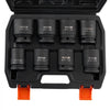 VEVOR Axle Nut Impact Socket Set, 3/4" Drive 6-Point 8-Piece Metric Spindle Nut Socket Set, CR-MO Heat Treated Large Socket Set with Storage Case, for Auto Repair, Removing or Installing Axle Nuts
