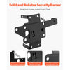 VEVOR Self-Locking Gate Latch, Metal Heavy Duty Automatic Gravity Lever, Door Latch Hardware with Multiple Lock Holes, Matte Powder Coating Finish, Ideal for Fence, Garage, Pool, Garden, Black