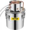 VEVOR Moonshine Still 9.6Gal 38L Stainless Steel Water Alcohol Distiller Copper Tube Home Brewing Kit Build-in Thermometer for DIY Whisky Wine Brandy, Sliver