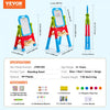 VEVOR Art Easel for Kids, 2-in-1 Double-Sided Kid's Art Easel with Magnetic Whiteboard & Chalkboard, Adjustable Standing Rotatable Removable Drawing Board with Painting Accessories for Boys and Girls