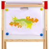 VEVOR Art Easel for Kids, 3-in-1 Wooden Double-Sided Kid's Art Easel with Magnetic Whiteboard, Chalkboard & Paper Roll, Adjustable Standing Drawing Board with Painting Accessories for Boys and Girls