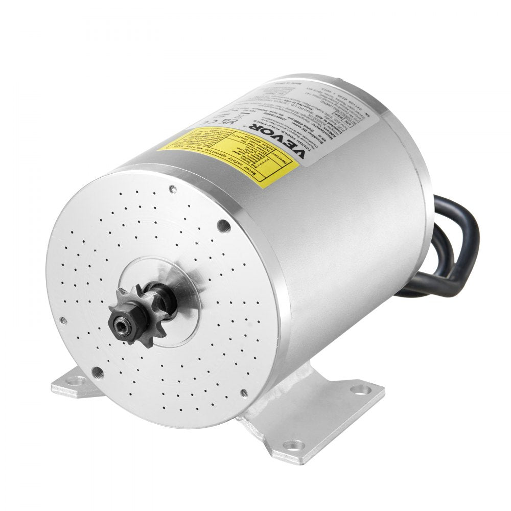 VEVOR 1800W Electric Brushless DC Motor Kit - 48V 4500rpm Motor with Upgraded Speed Controller and Foot Pedal Throttle Kit for Go Karts E-Bike Motorcycle Scooter DIY