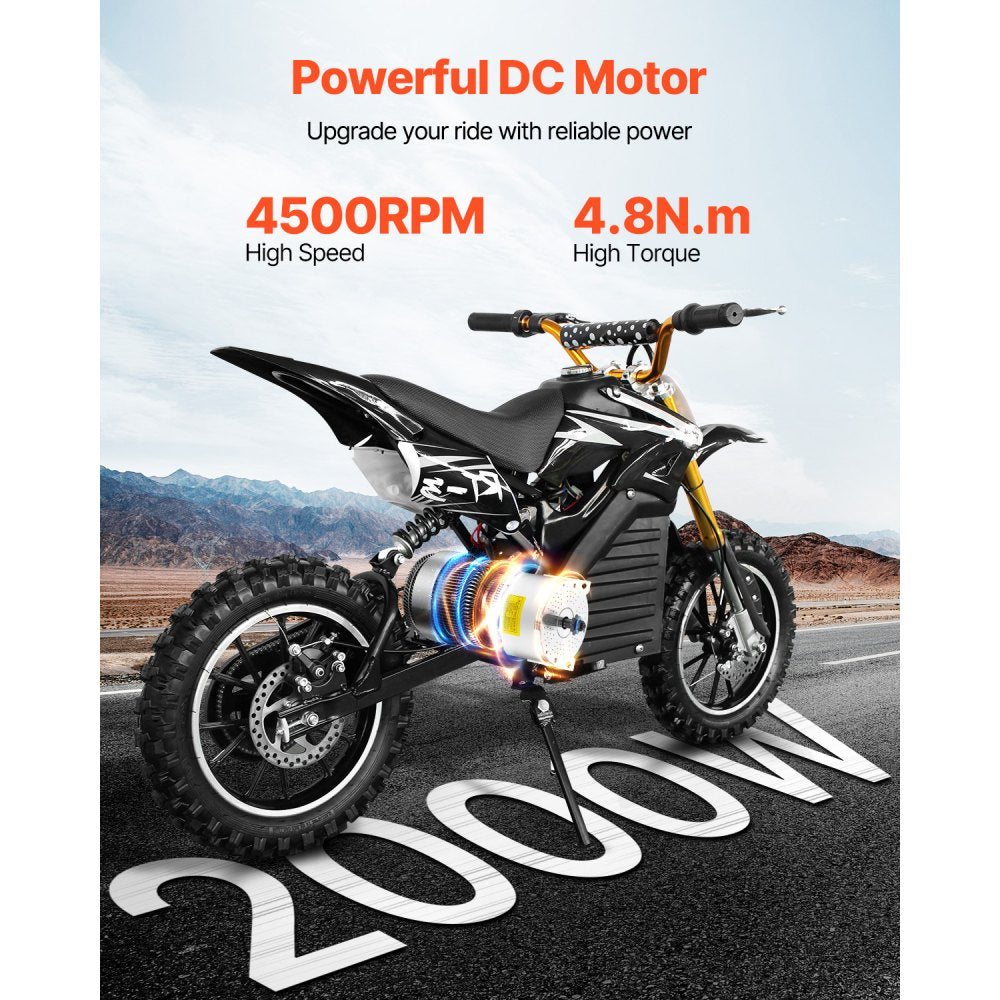 VEVOR 2000W Electric Brushless DC Motor Kit - 60V 4500rpm Motor with Upgraded Speed Controller for Go Karts E-Bike Motorcycle Scooter