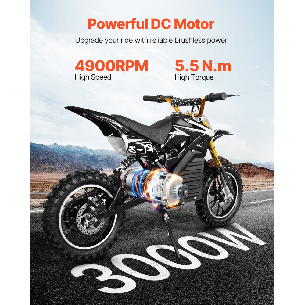 VEVOR 3000W Electric Brushless DC Motor, 72V 4900rpm Go Kart Electric Motor, Electric Dirt Bike Motor Engine for E-Bike Motorcycle Scooter DIY