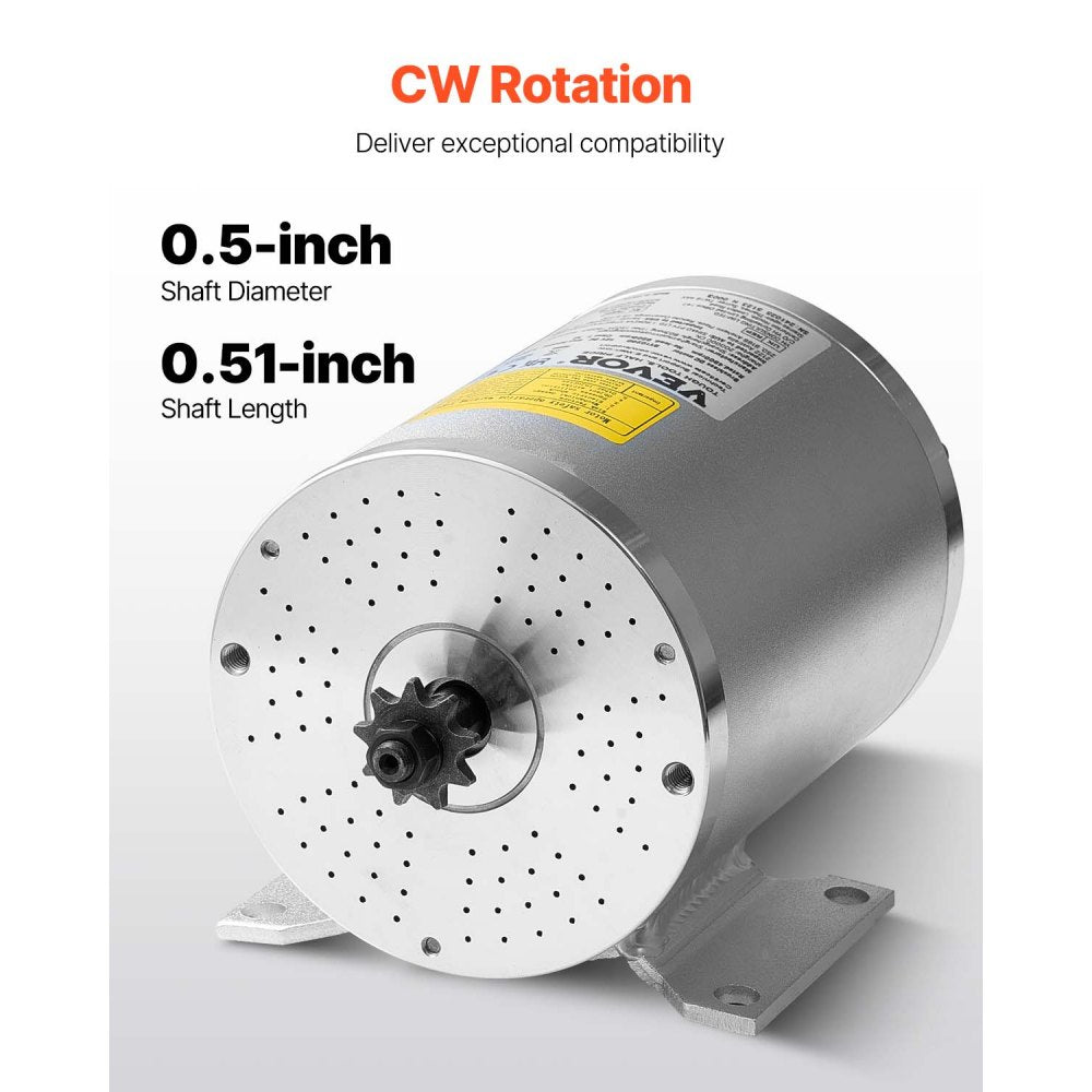 VEVOR 3000W Electric Brushless DC Motor, 72V 4900rpm Go Kart Electric Motor, Electric Dirt Bike Motor Engine for E-Bike Motorcycle Scooter DIY