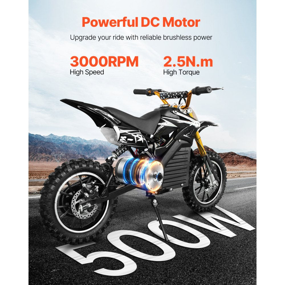 VEVOR 500W Electric Brushless DC Motor Kit - 36V 3000rpm Motor with Upgraded Speed Controller, Throttle Grip Kit for Go Karts E-Bike Motorcycle Scooter
