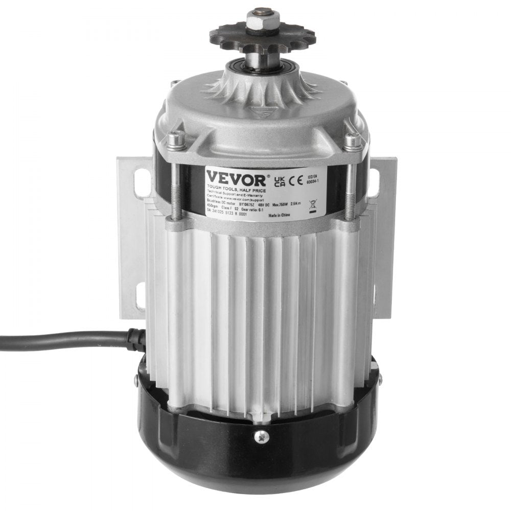 VEVOR 750W Electric Brushless DC Motor Kit - 48V 2700rpm Motor with Upgraded Speed Controller for Go Karts E-Bike Motorcycle Scooter