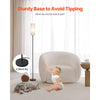 VEVOR Dimmable Floor Lamp, Stepless Adjustable Colors, Modern Standing Lamp with Remote Control, Foot Switch & APP Control, Tall Floor Lamp for Living Room, Bedroom, Office, 9W LED Bulb Included