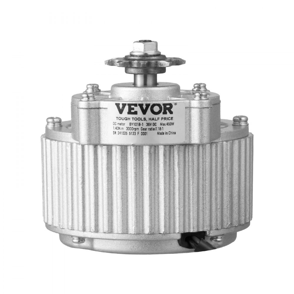 VEVOR 450W Electric Brushed DC Motor Kit - 36V 3000rpm Motor with Upgraded Speed Controller and Thumb Throttle Kit for Go Karts E-Bike Motorcycle Scooter