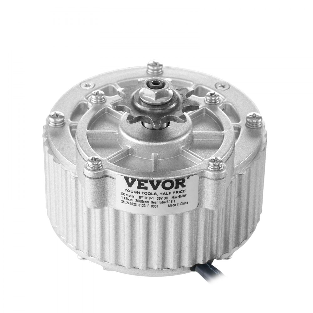 VEVOR 450W Electric Brushed DC Motor Kit - 36V 3000rpm Motor with Upgraded Speed Controller and Thumb Throttle Kit for Go Karts E-Bike Motorcycle Scooter