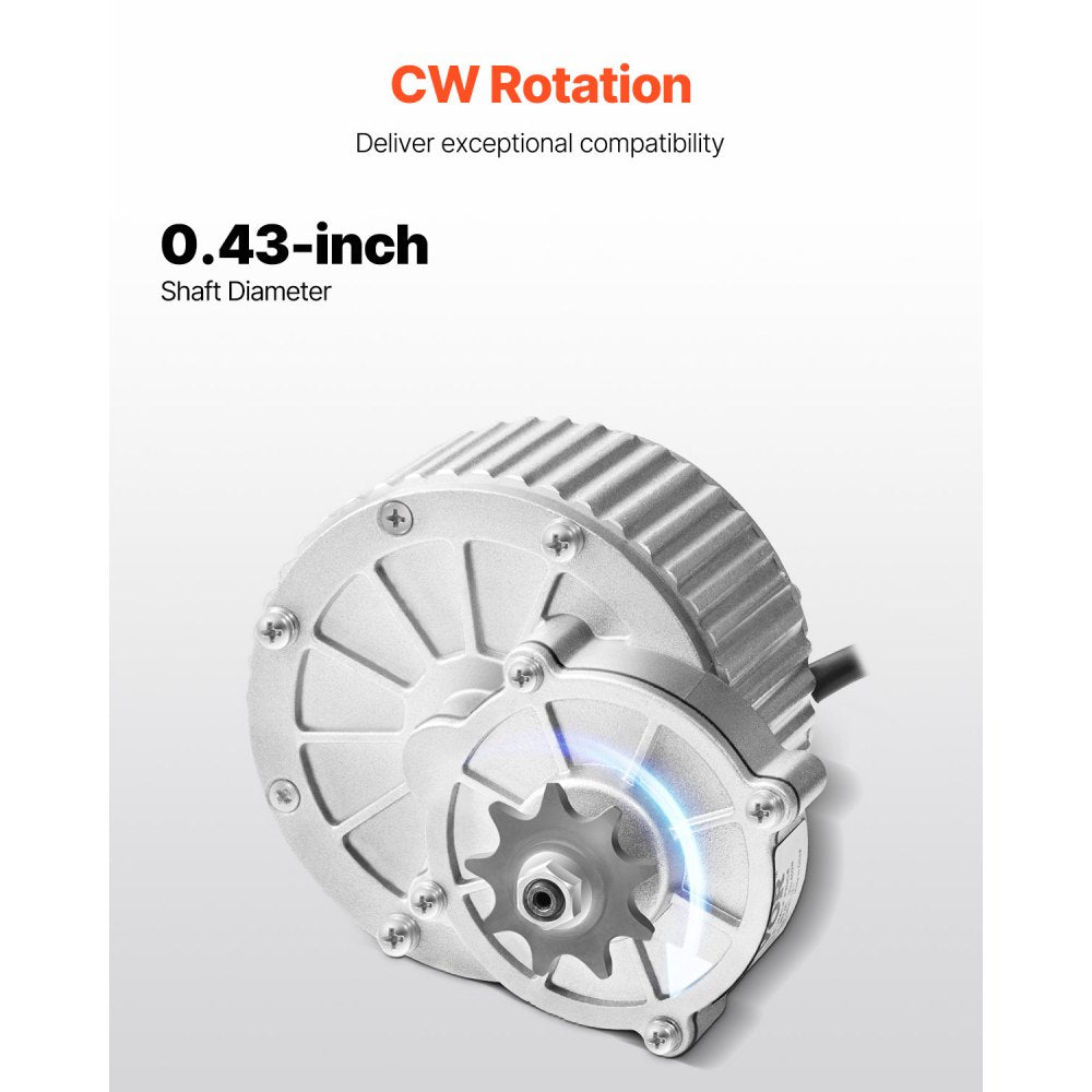 VEVOR 450W Electric Brushed DC Motor Kit - 36V 3000rpm Motor with Upgraded Speed Controller and Twistgrip Throttle Kit for Go Karts E-Bike Motorcycle Scooter