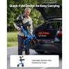 VEVOR Rollator Walker with Seat for Seniors, Foldable Rolling Walker, Lightweight Aluminum Mobility Walking Aid with PU Solid Wheels, Adjustable Handle, Storage Bag, Cup/Cane Holder - Supports 300LBS