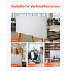 VEVOR Desk Divider Privacy Panel, 60" x 24" Clamp-on Office Desk Partition, PET Cubicle Partition Panel, Workstation Privacy Divider with 2 C-Type Clamps for Office, Sturdy Room, Library