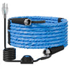 VEVOR 50FT Heated Water Hose for RV Antifreeze to -45°F Drinking Water Hose, 5/8" ID, Corrugated Surface, Built-in Thermostat, Freeze & Leak-Proof, Lead and BPA Free, Fast Heating for RV Camping