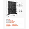 VEVOR Pegboard Display Stand, 17 x 13 Inch Tabletop Pegboard Display Stand with 15 Hooks, Thickened Cold-Rolled Steel Peg Board Panel for Grocery, Retail Store and Jewelry Shop, Black (1 PCS)