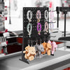 VEVOR Pegboard Display Stand, 17 x 13 Inch Tabletop Pegboard Display Stand with 15 Hooks, Thickened Cold-Rolled Steel Peg Board Panel for Grocery, Retail Store and Jewelry Shop, Black (1 PCS)