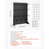 VEVOR Pegboard Display Stand, 17 x 13 Inch Tabletop Pegboard Display Stand with 30 Hooks, Thickened Cold-Rolled Steel Peg Board Panel for Grocery, Retail Store and Jewelry Shop, Black (2 PCS)