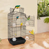 VEVOR 41-inch Open Top Large Parrot Bird Cage, Hanging Bird Cage for Parakeets Finches Canaries Lovebirds Cockatiels Budgies Small Quaker Conures Travel Pet Flight Birdcage with Swing and Perch