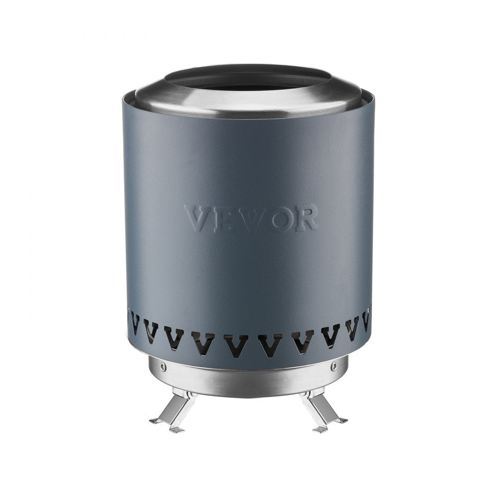 VEVOR Tabletop Fire Pit, 6 inch Stainless Steel Tabletop Fireplace Indoor Outdoor, Portable Rubbing Alcohol Burner Smores Maker,for Camping,Patio with Storage Bag,Cylinder Blue 1.96 lbs