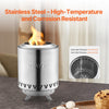 VEVOR Tabletop Fire Pit,6 inch Stainless Steel Tabletop Fireplace Indoor Outdoor,Portable Rubbing Alcohol Burner Smores Maker,Wood Burning or Pellet Fueled for Camping,Patio,Cylinder Silver 1.96 lbs