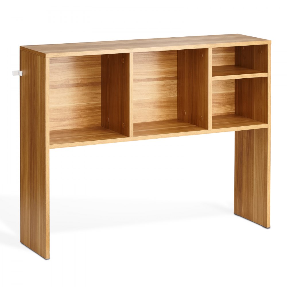 VEVOR Desktop Bookshelf, 1-Tier Wood Desktop Storage Organizer, 37" x 9.4" x 28.7" Office Storage Rack Wood Display Shelf, Desktop Bookshelf Hutch with Anti-Slip Feet Pads, for Office, Home & Dorm