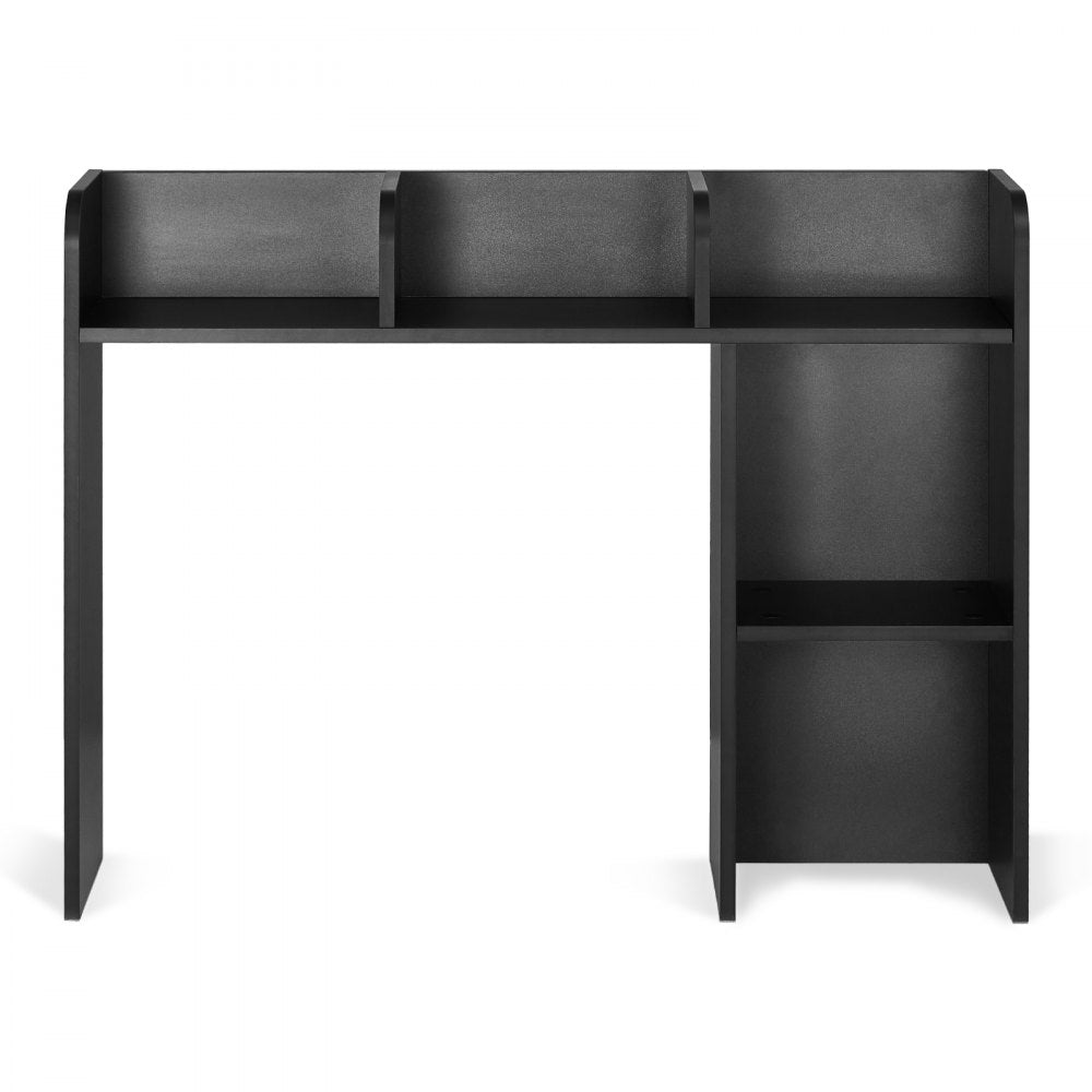 VEVOR Desktop Bookshelf, 2-Tier Desktop Storage Organizer, 37.2" x 9.5" x 28.9" Office Storage Rack Wood Display Shelf, Desktop Bookshelf Hutch with Anti-Slip Feet Pads, for Office, Home & Dorm, Black