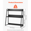 VEVOR Desktop Bookshelf, 2-Tier Desktop Storage Organizer, 37.4" x 12.6" x 35.4" Office Desk Storage Rack Display Shelf, Desktop Bookshelf Hutch with Anti-Slip Feet Pads, for Office, Home & Dorm, Black