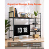 VEVOR Desktop Bookshelf 4-Tier Countertop Storage Hutch for Computer Desk, Metal Frame and Wooden Shelf, with Non-Slip Feet Pads, Multipurpose Desk Hutch Storage Organizer for Dorm, Home, and Office