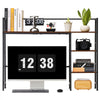 VEVOR Desktop Bookshelf 4-Tier Countertop Storage Hutch for Computer Desk, Metal Frame and Wooden Shelf, with Non-Slip Feet Pads, Multipurpose Desk Hutch Storage Organizer for Dorm, Home, and Office