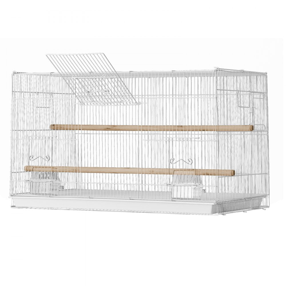 VEVOR 30-inch Flight Bird Cage, Stackable Bird Cage for Small Parrots Canaries Cockatiels Lovebirds Finches Budgies Conures Macaws Pet Travel Birdcage with Handle and Perches