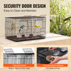 VEVOR 30-inch Flight Bird Cage, Stackable Divided Small Parakeet Cage for Parrots Canaries Cockatiels Lovebirds Finches Budgies Conures Macaws Pet Travel Birdcage with Handle and Perches