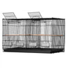 VEVOR 30-inch Flight Bird Cage, Stackable Divided Small Parakeet Cage for Parrots Canaries Cockatiels Lovebirds Finches Budgies Conures Macaws Pet Travel Birdcage with Handle and Perches